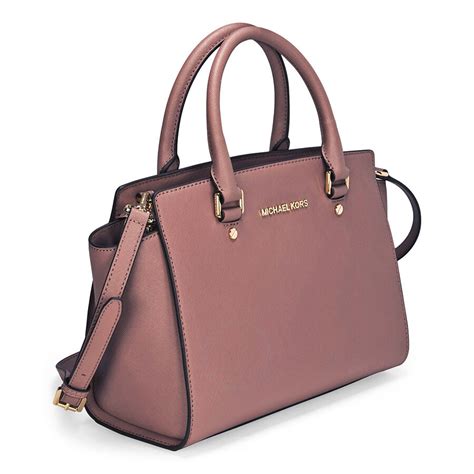 michael kors dusty rose selma|Michael Kors Selma Stud Medium Top Zip Satchel Handbag in .